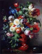 unknow artist Floral, beautiful classical still life of flowers.052 oil on canvas